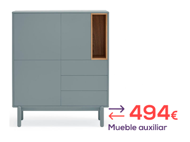 Mueble auxiliar de madera de estilo moderno con servicio express en Muebles Madrid, tu tienda de Muebles en Madrid