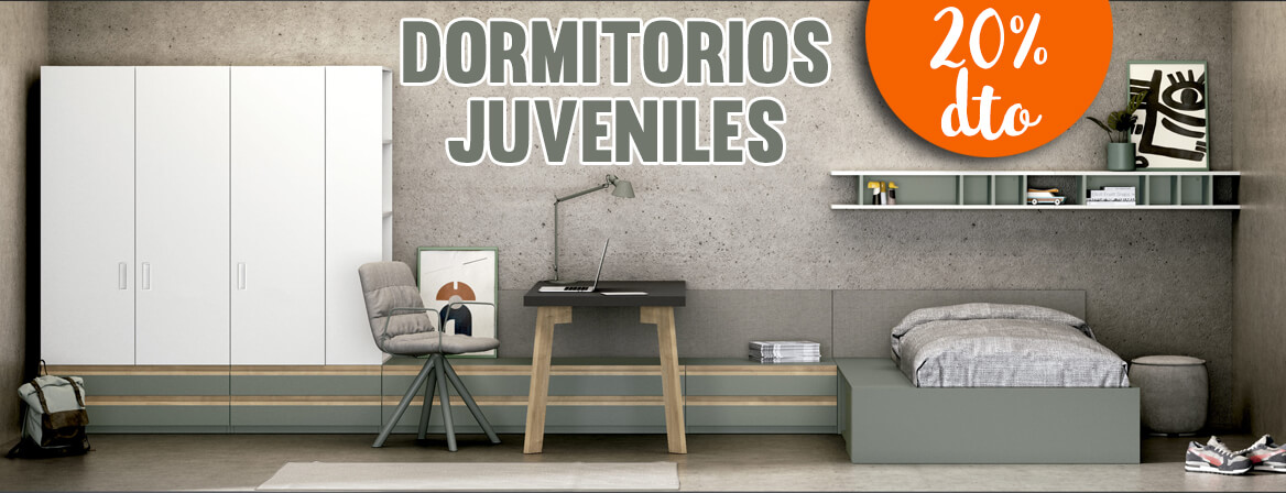 Descuentos en dormitorios juveniles en Muebles Madrid, tu tienda de muebles en Madrid