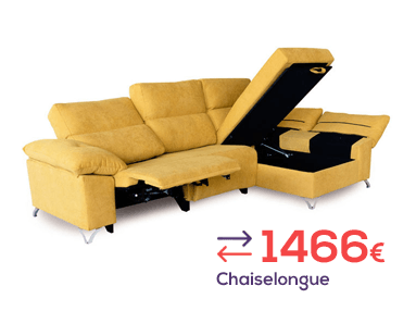 Chaiselongue moderno con arcón con servicio express en Muebles Madrid, tu tienda de muebles en Madrid